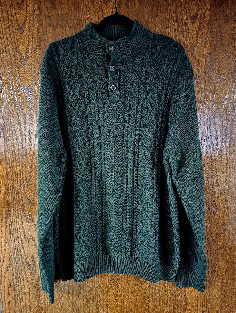 NWOT Chaps Ralph Lauren Men's Pullover Sweater 100% Cotton Size XL Deep Pine